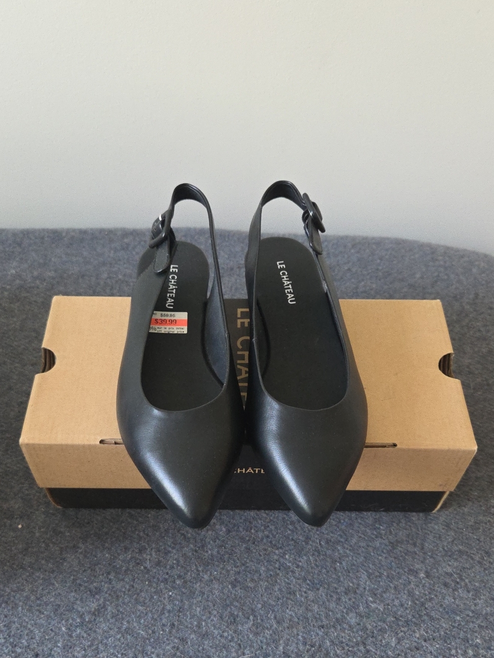 NIB LE CHATEAU POINTED TOE FLATS SIZE 7